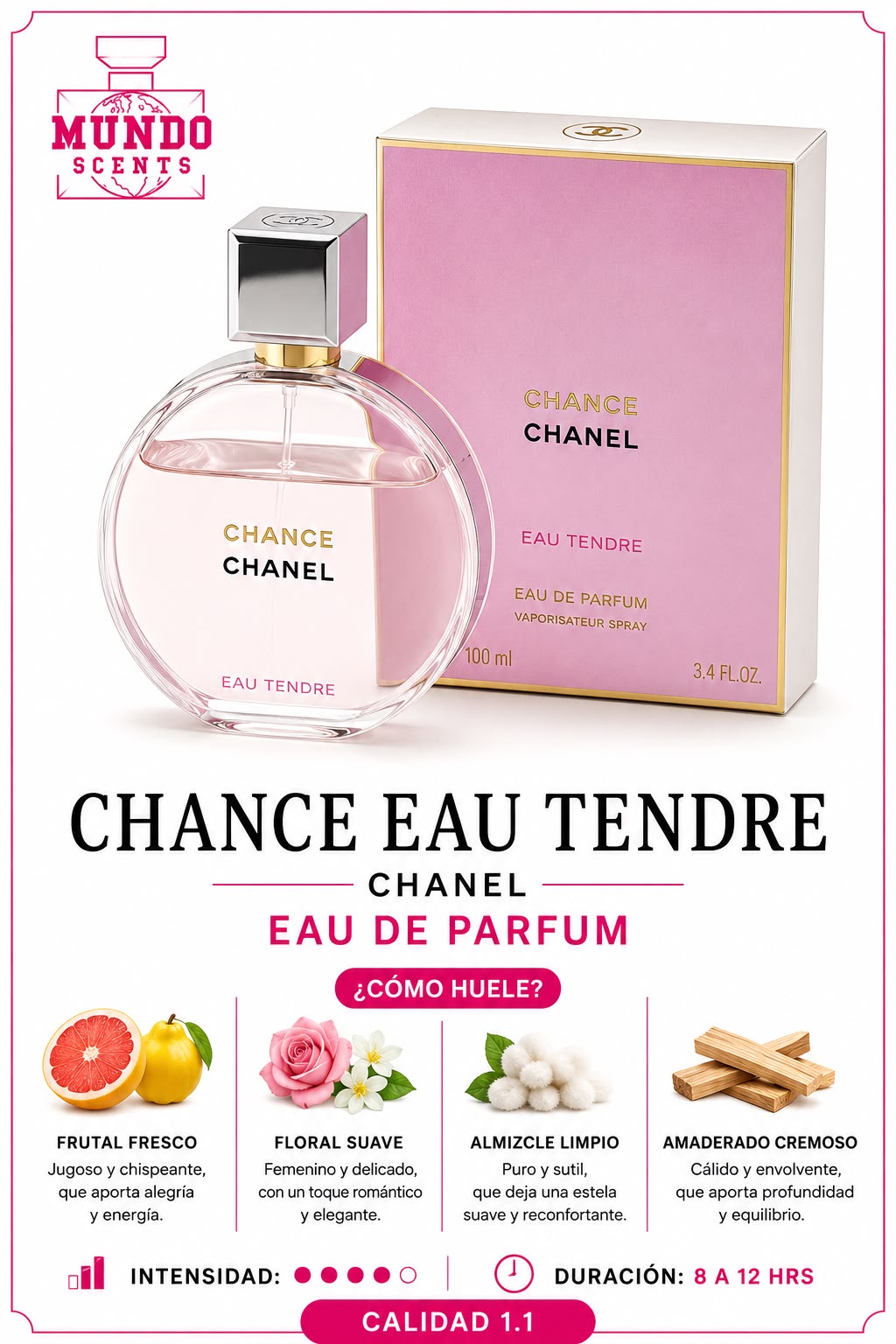 Chanel Chance Eau Tendre - Calidad 1.1