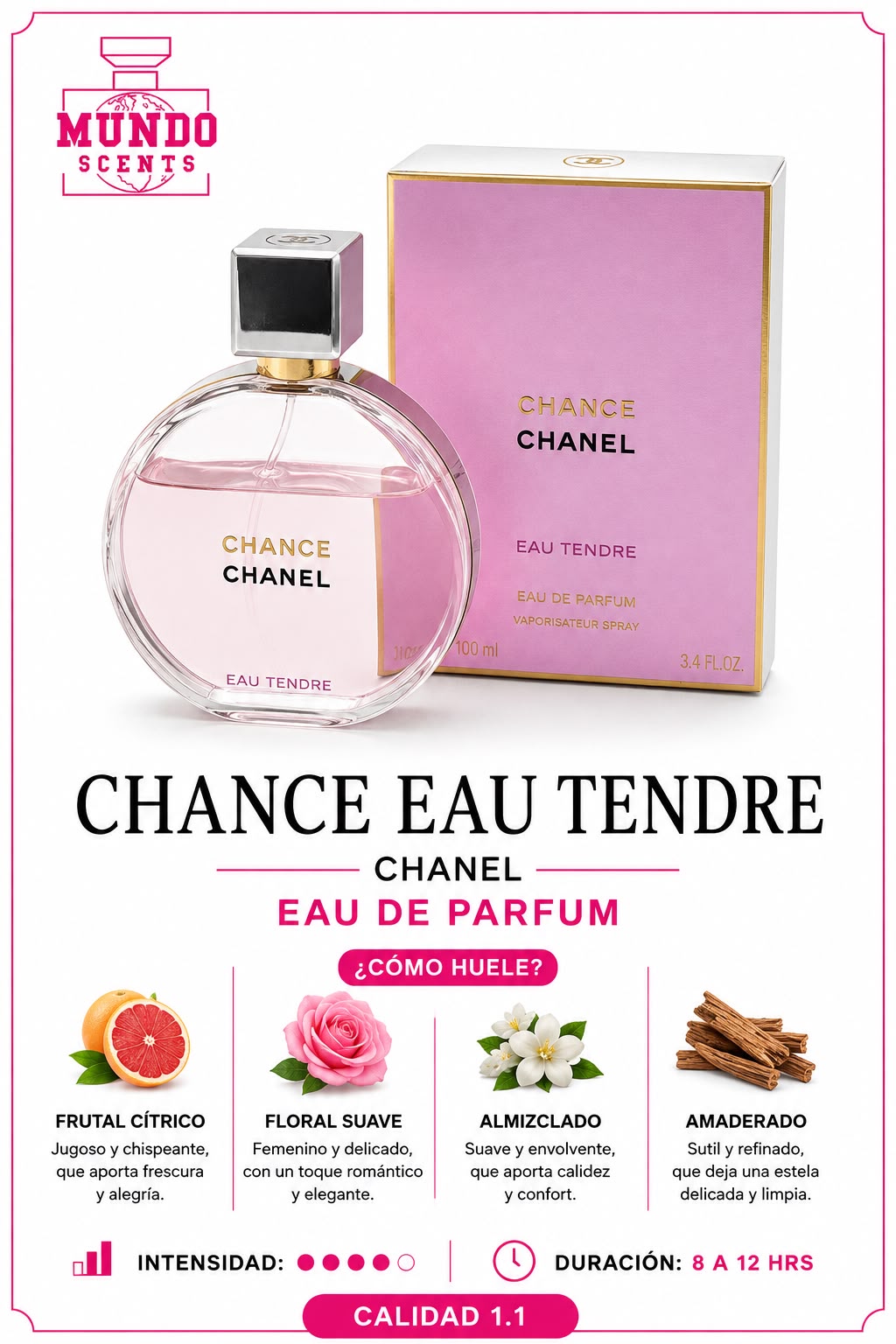 Chanel Chance Eau Tendre - Calidad 1.1