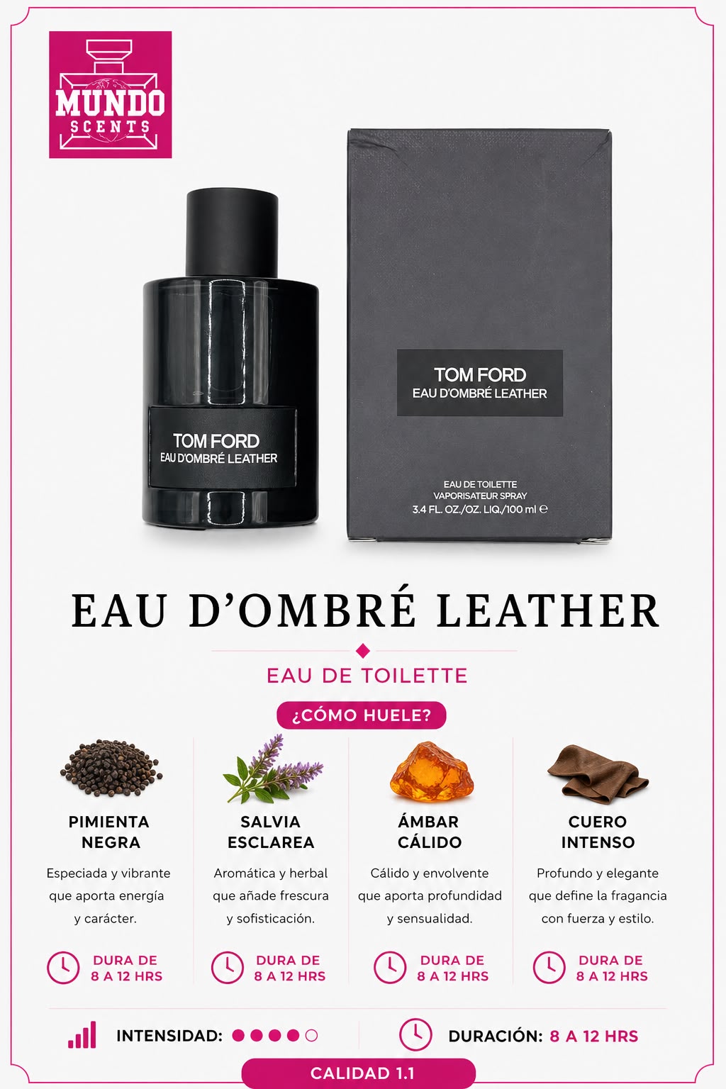 Tom Ford Eau D'Ombre Leather - Calidad 1.1