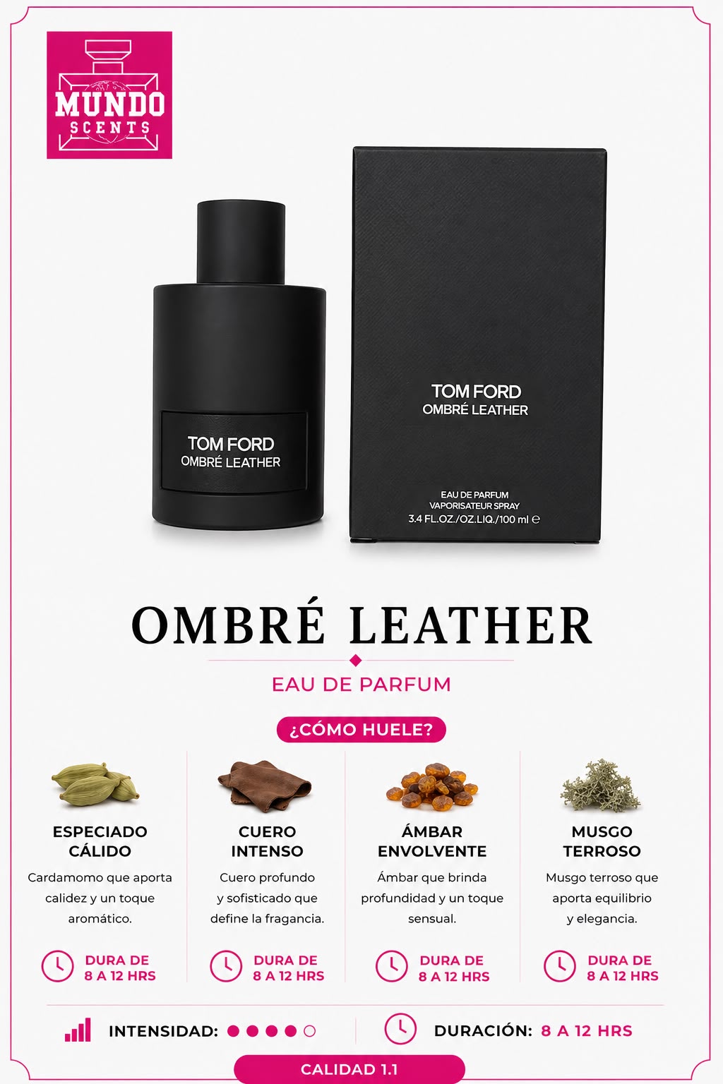 Tom Ford D'Ombre Leather - Calidad 1.1