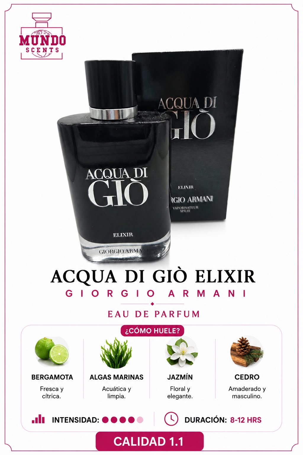 Giorgio Armani Acqua Di Gio Elixir - Calidad 1.1