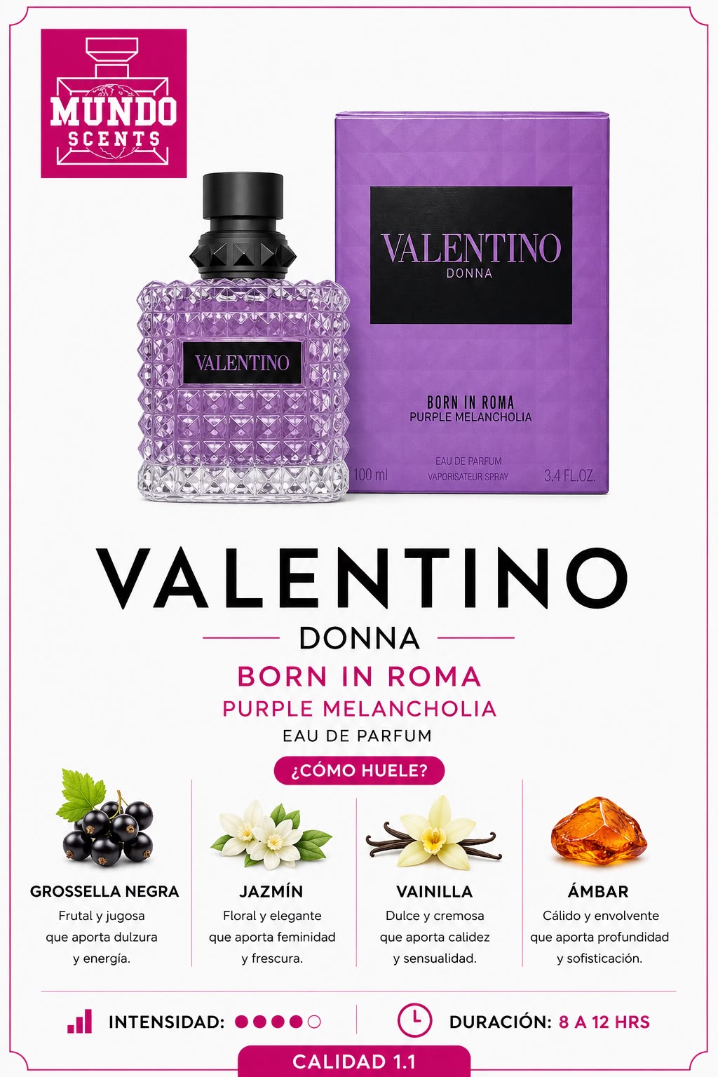 Valentino Born In Roma Purple Melancholia Hombre - Calidad 1.1