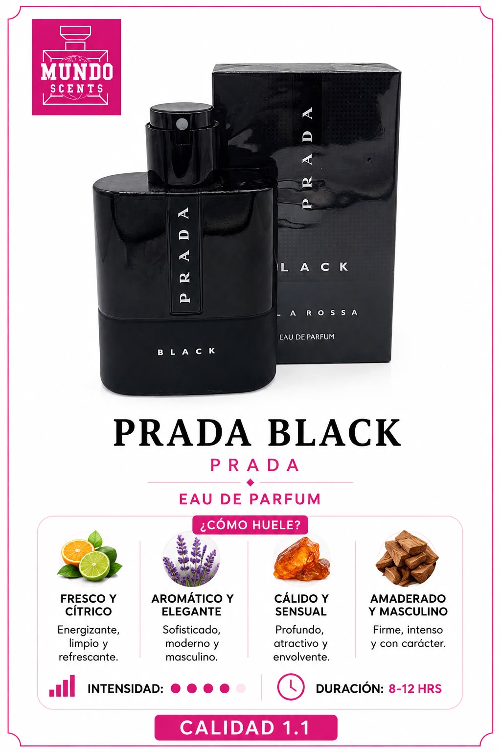 Prada Lunna Rosa Black - Calidad 1.1