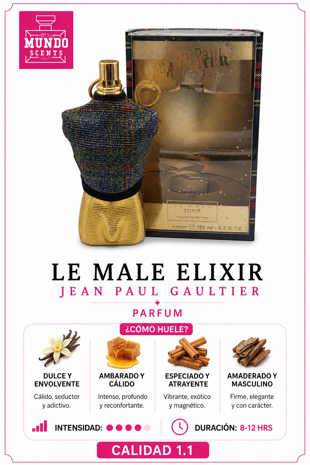 Jean Paul Gaultier Le Male Elixir - Calidad 1.1
