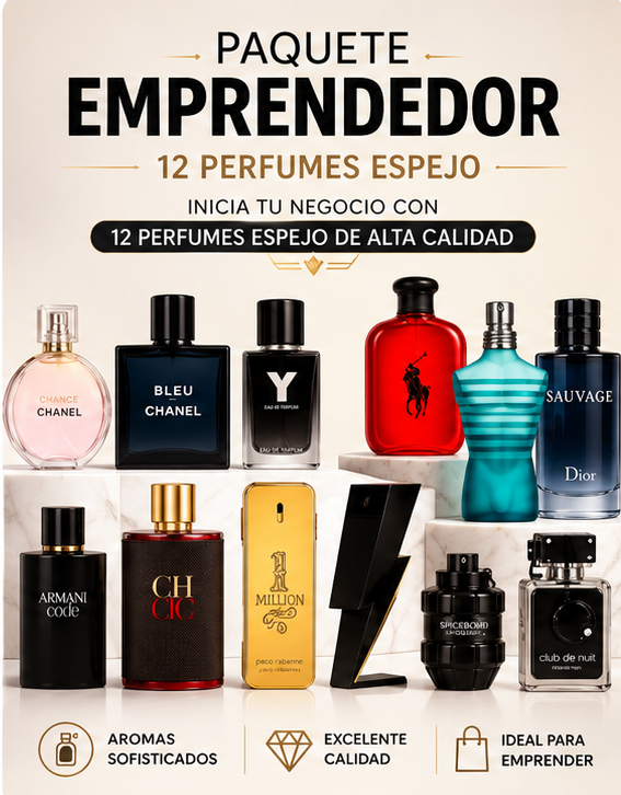 Paquete Emprendedor Perfumes Espejo