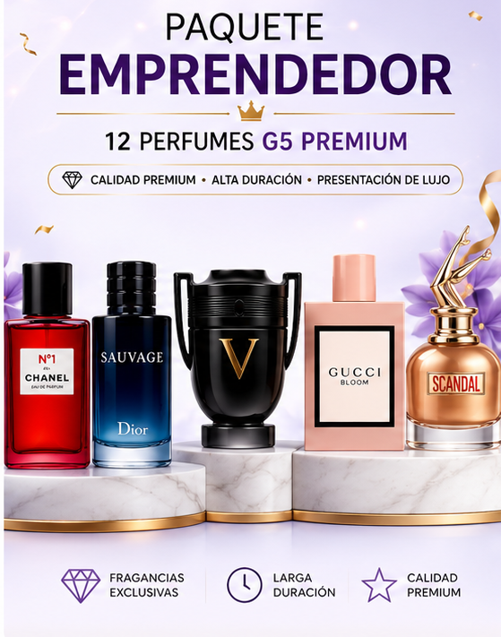Paquete Emprendedor 12 Perfumes G5